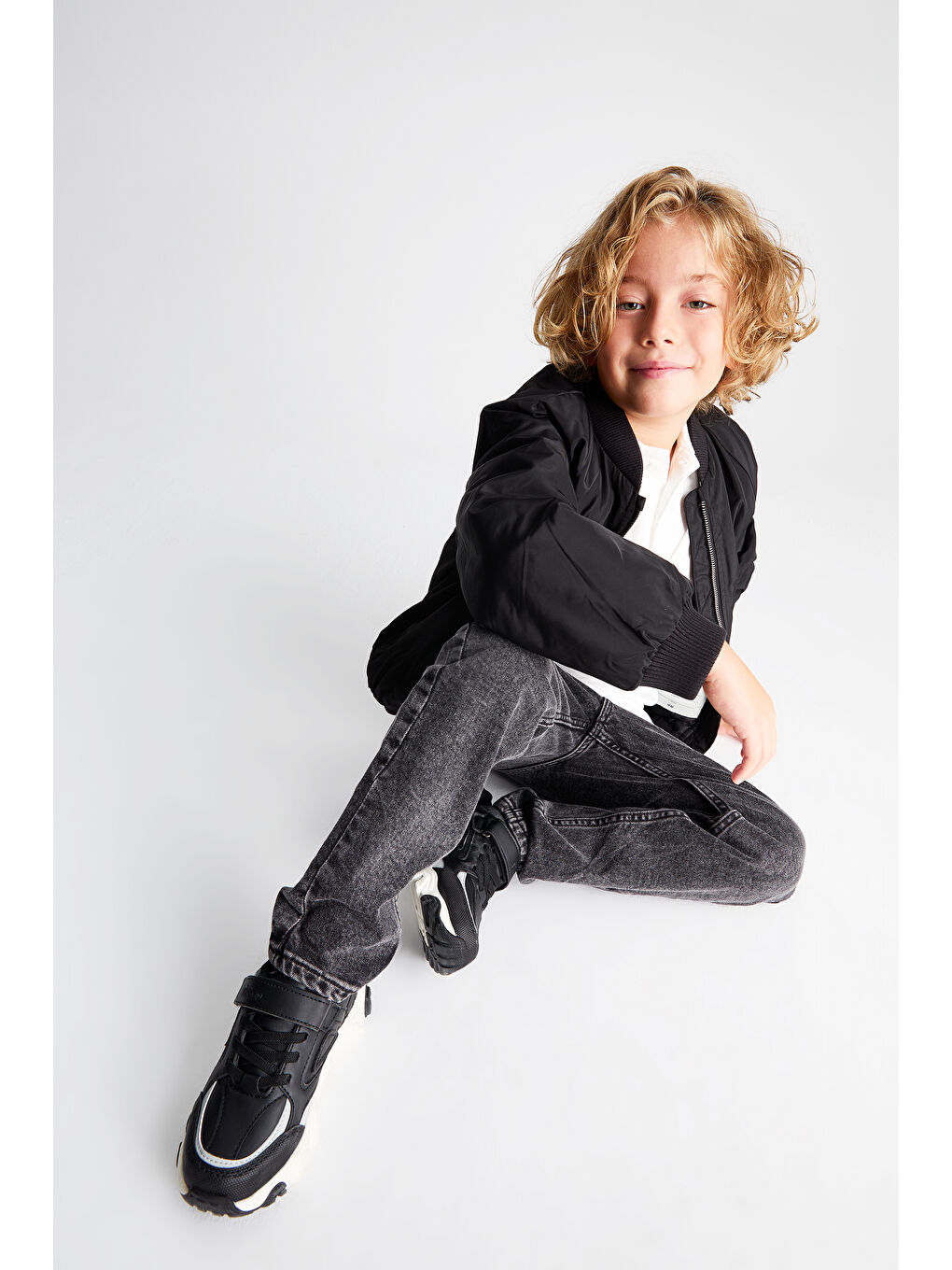 Jessy Hafif Unisex Çocuk Siyah Trekking Bot