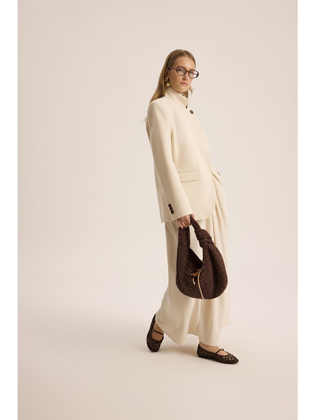 Lagoon Dik Yaka Bej Blazer-2