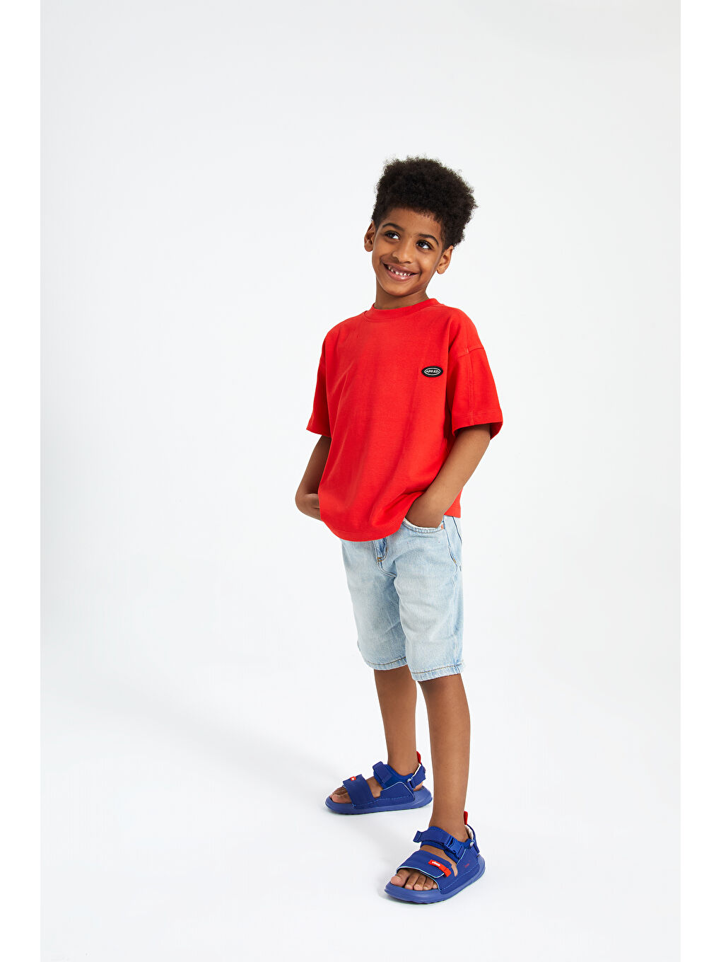 Rave Hafif Erkek Okul Öncesi Saks Mavi Sandalet-4