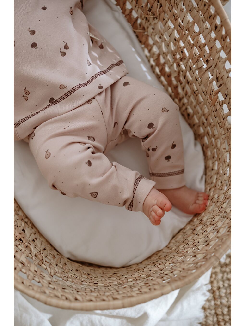 Bej Armut Baskılı Pure Hug Serisi Kruvaze 3'lü Takım-8