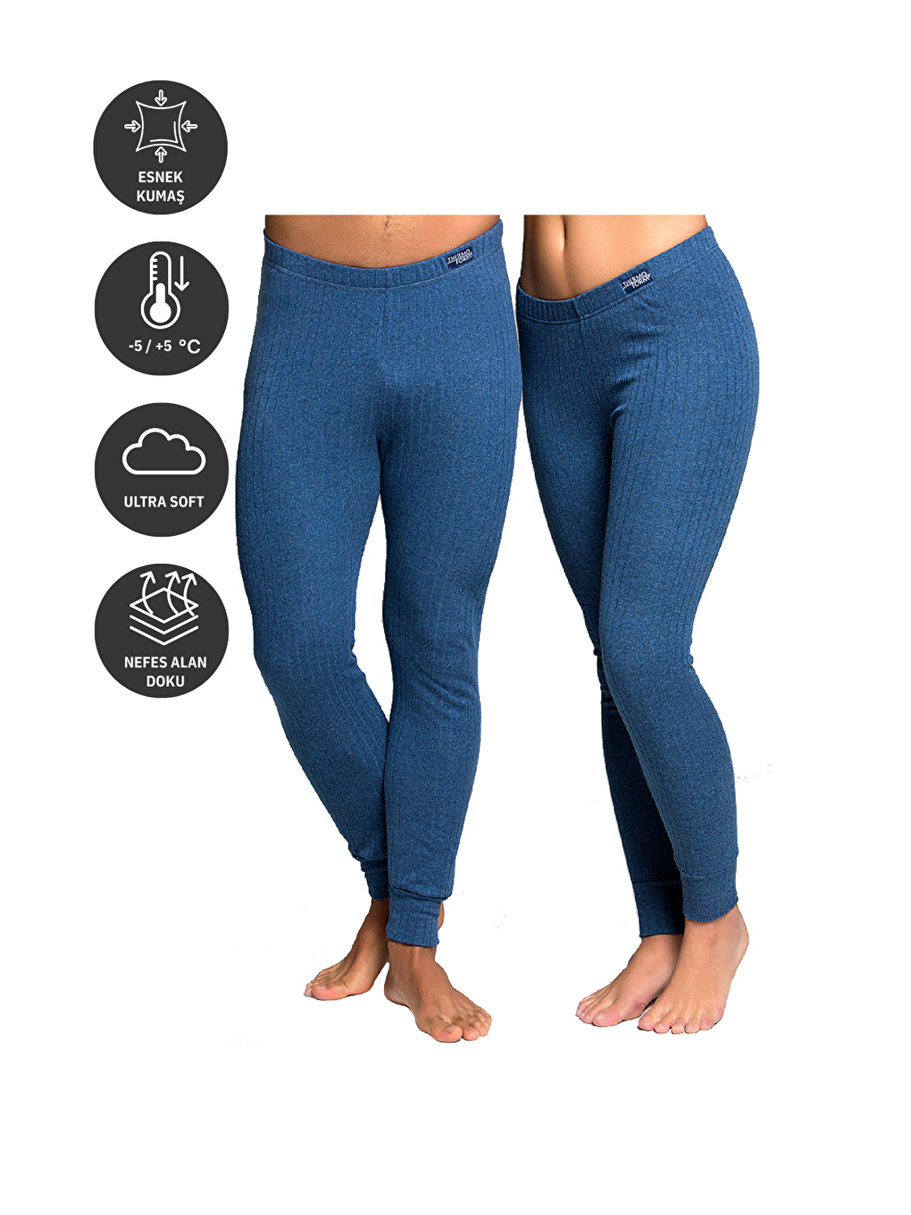 Soft Unisex Termal Alt İçlik Lacivert-1