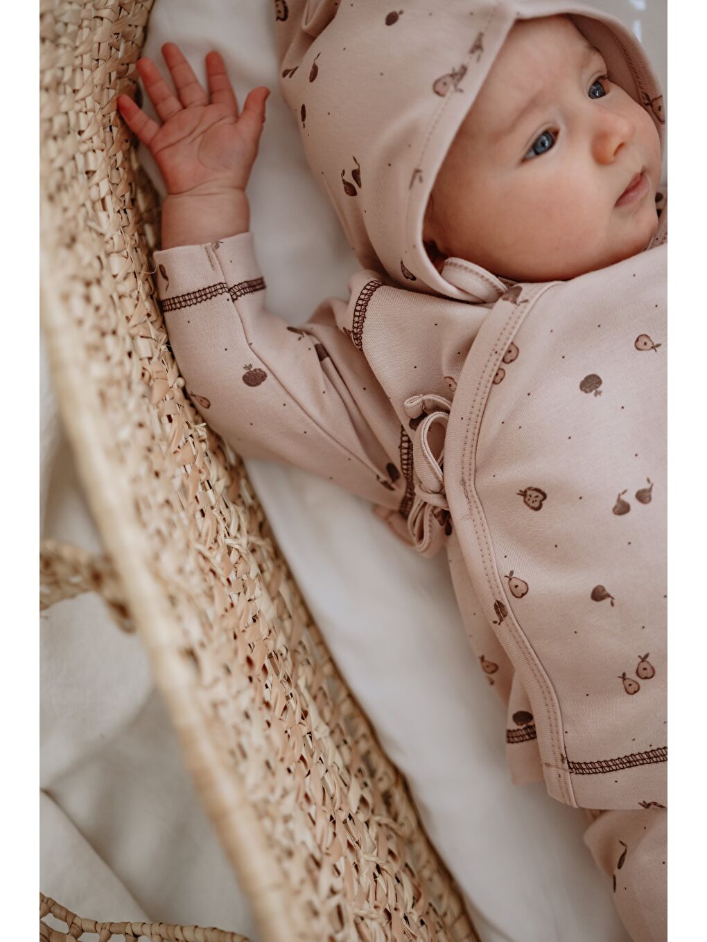 Bej Armut Baskılı Pure Hug Serisi Kruvaze 3'lü Takım-9