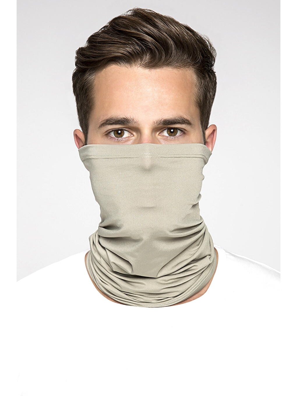 Bej Army Microfiber Boyunluk Antimikrobiyel Nano