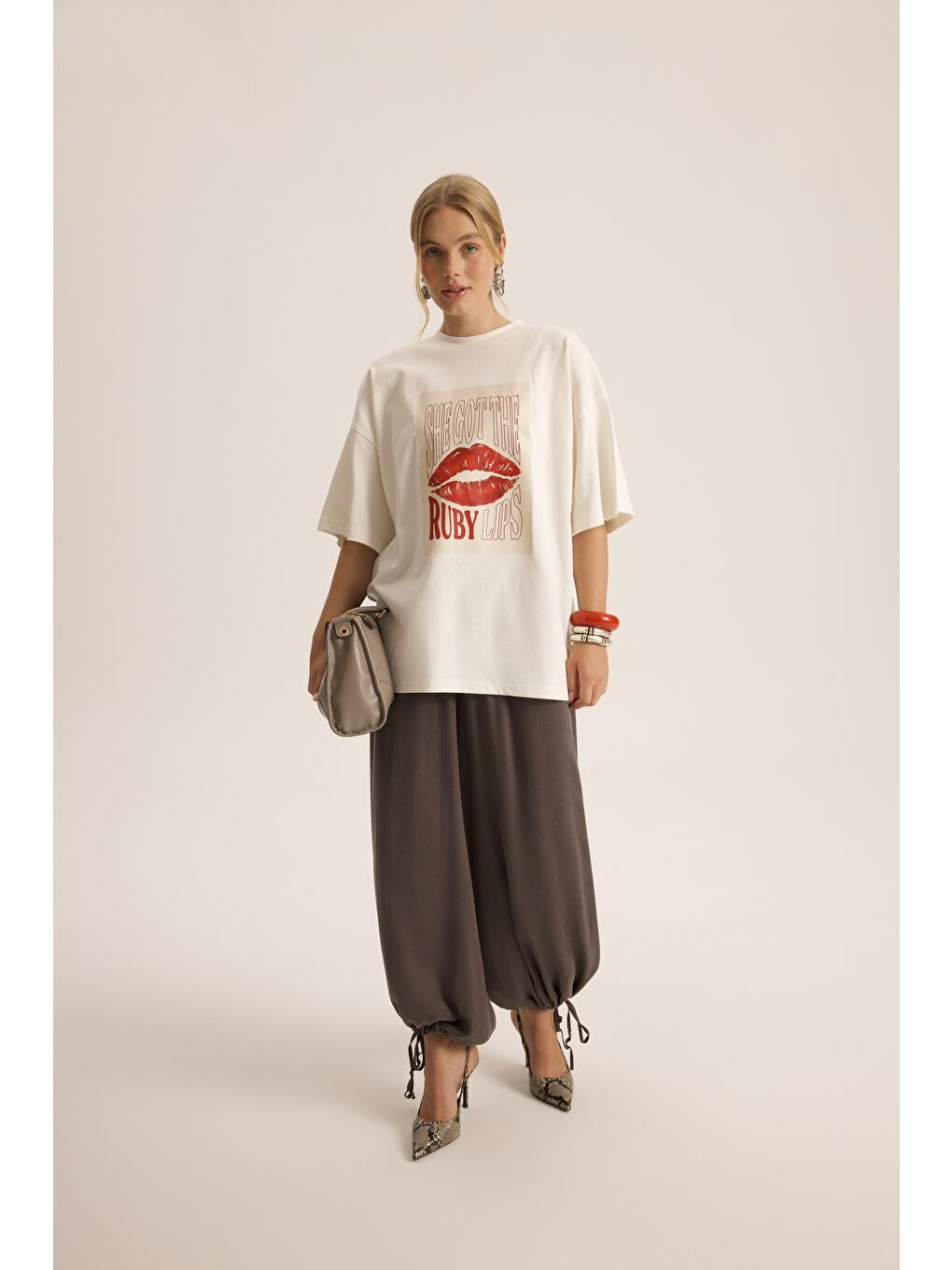 Aria Antrasit Şalvar Pantolon-5