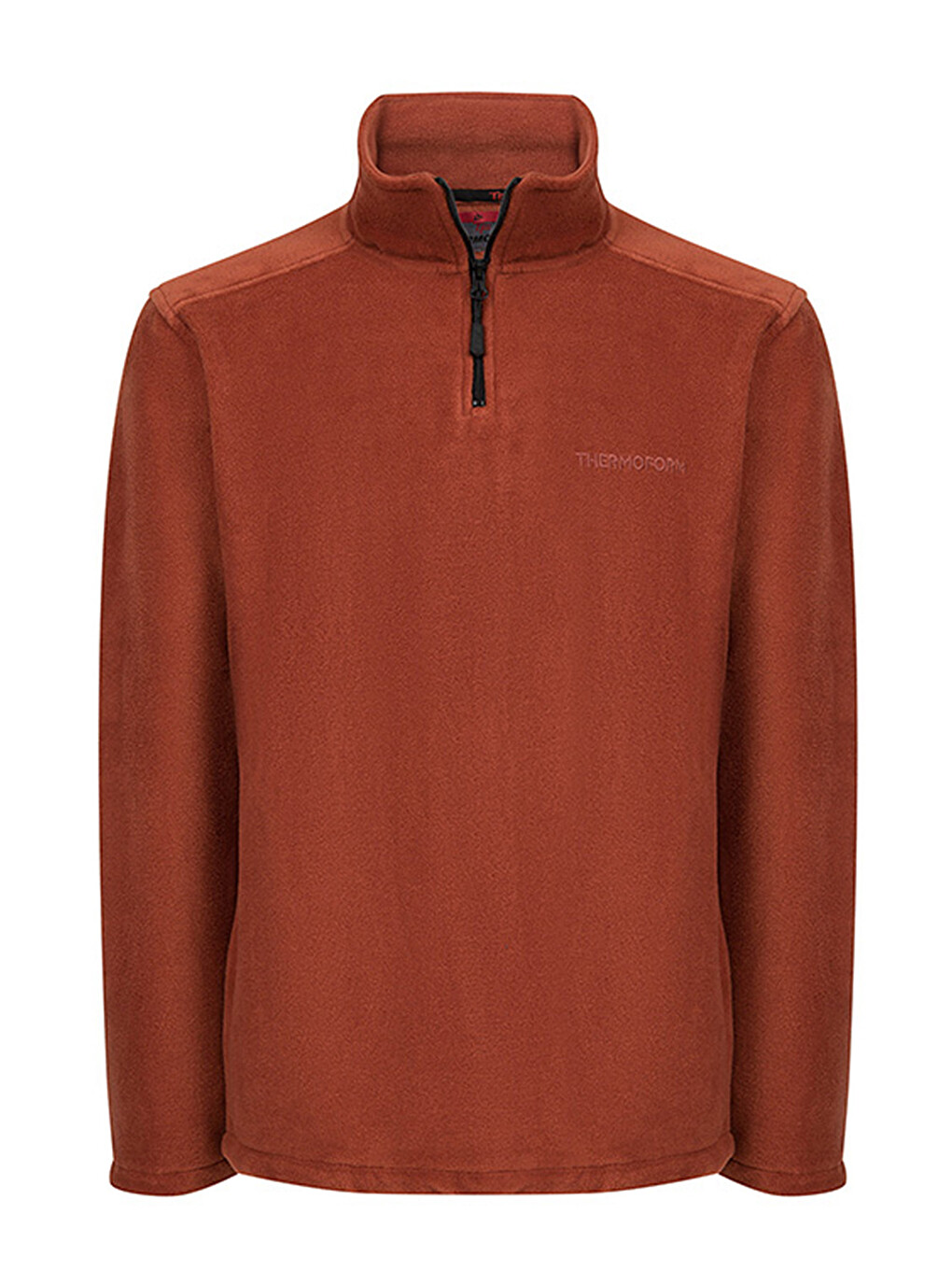 Kahverengi Erkek Polar Dik Yaka Sweatshirt-1