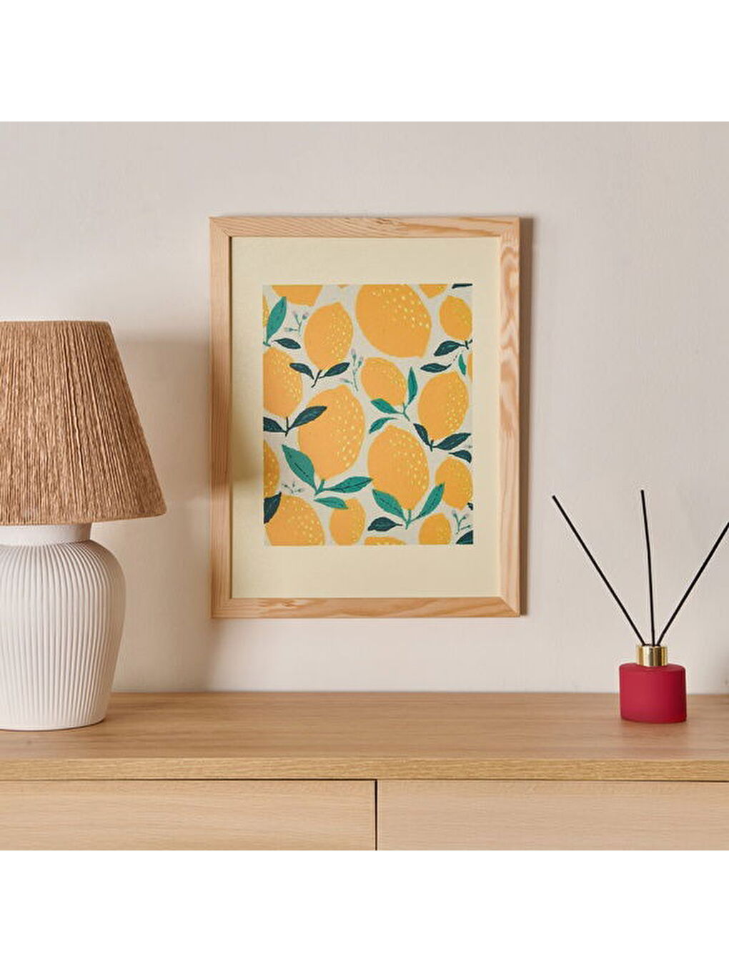 Deco Lime Cello Duvar Panosu - Sarı - 30x40 cm