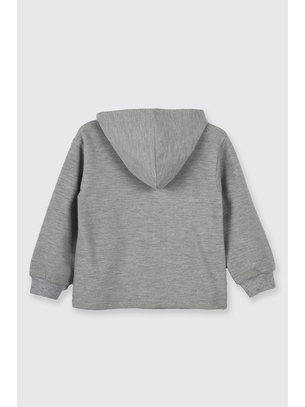 Kız Bebek Fermuarlı Gri-Melanj Sweatshirt-1