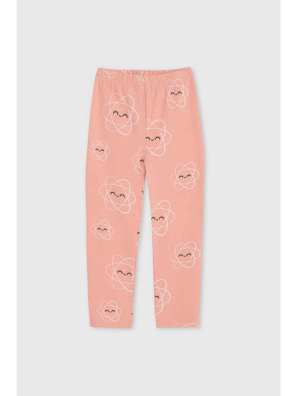 Pembe Kız Bebek Desenli Somon Tayt-1