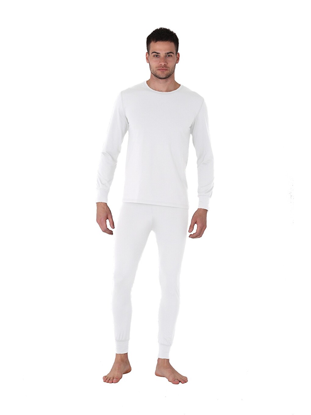 THERMOFORM Beyaz Tf Microfiber Şardonlu Termal Içlik Set Erkek Beyaz
