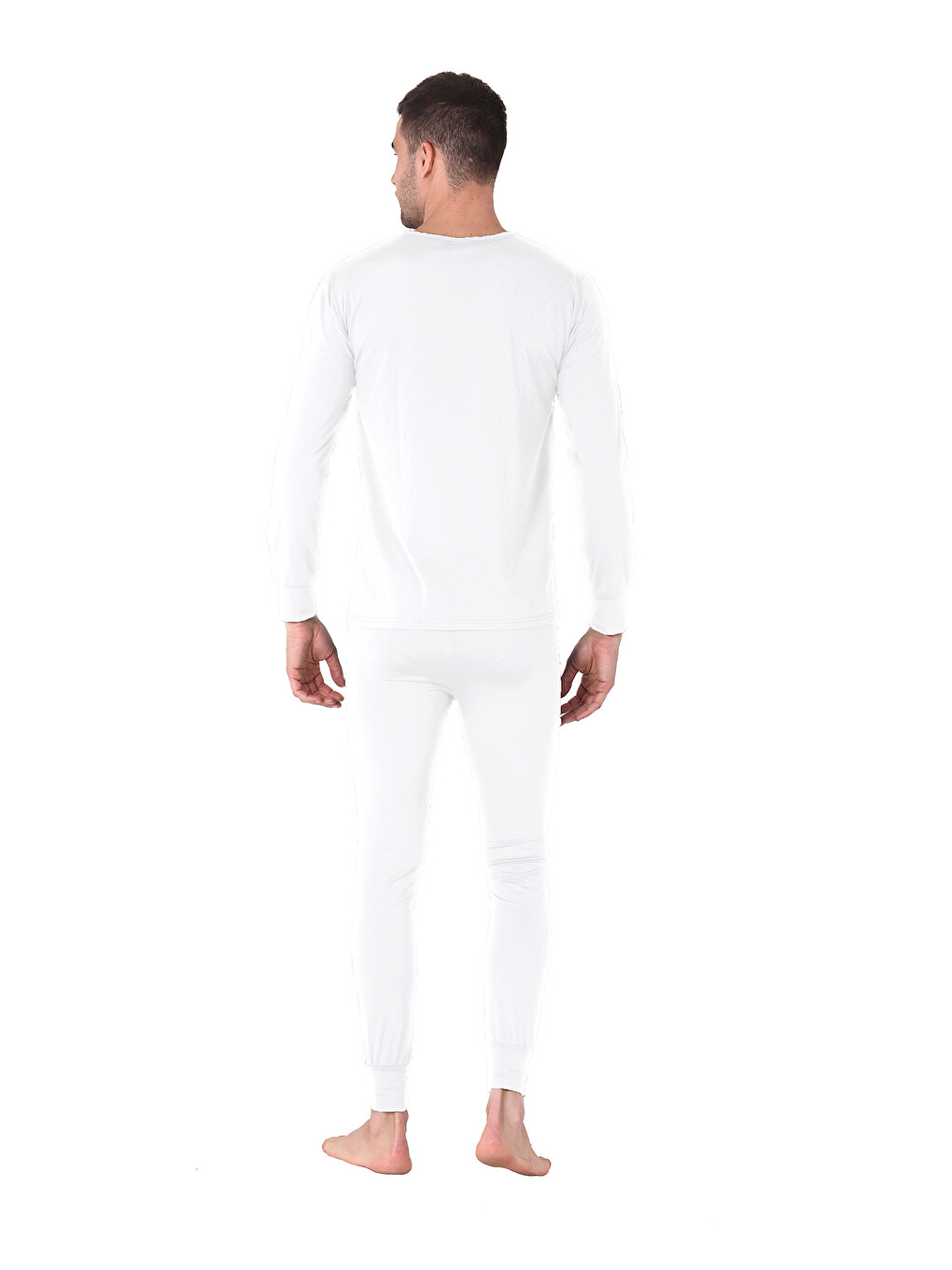 Beyaz TF Microfiber Şardonlu Termal İçlik Set Erkek BEYAZ-1