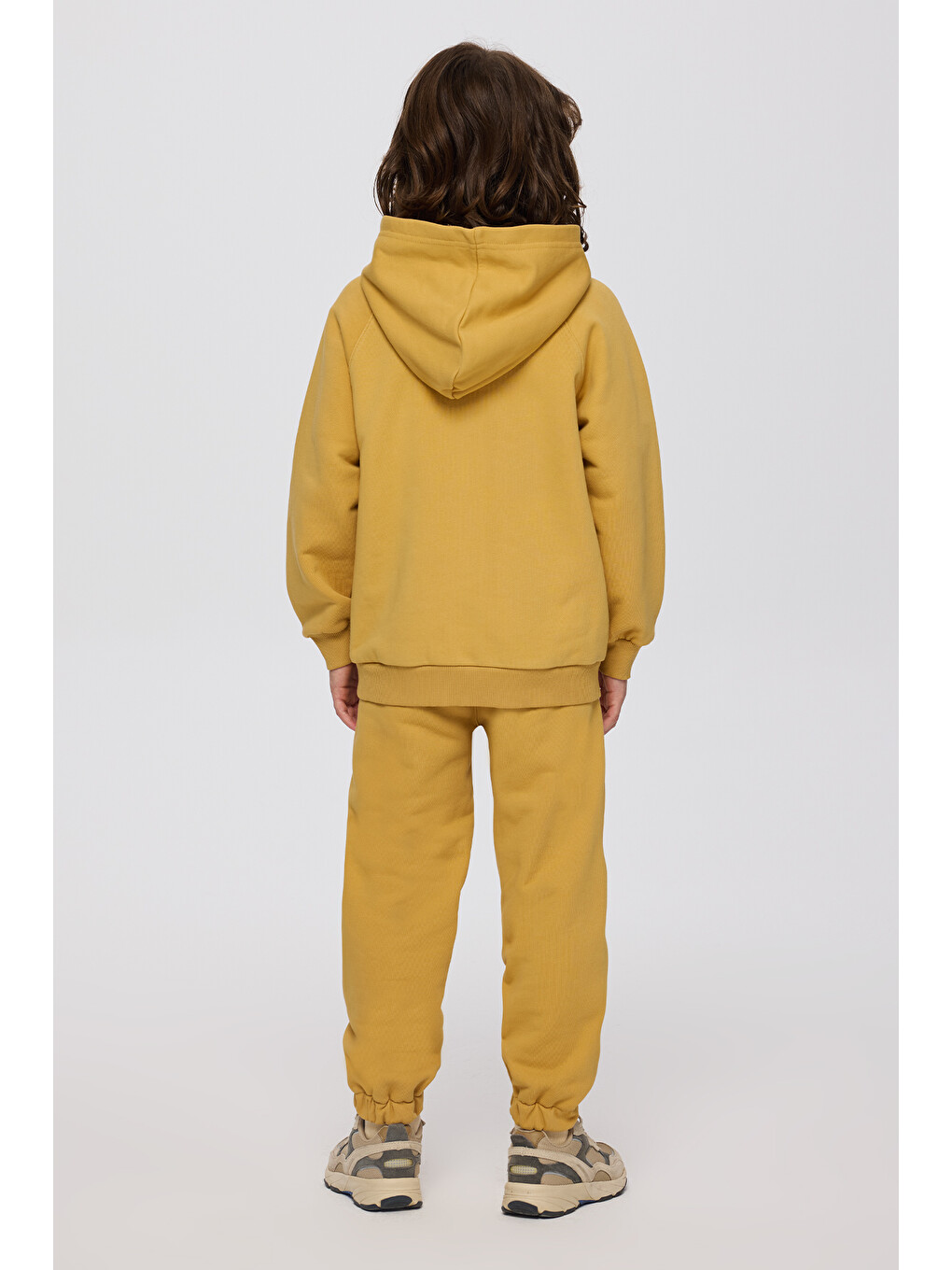 Sarı Erkek Çocuk Kapüşonlu Hardal Sweatshirt-6