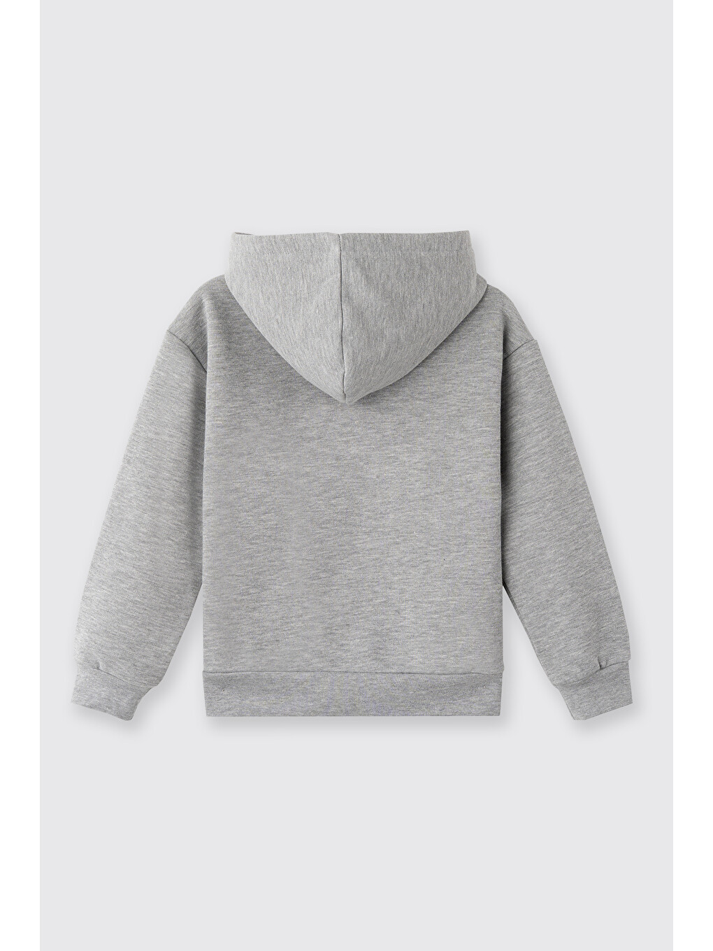 Kız Çocuk Kapüşonlu Gri Sweatshirt-5