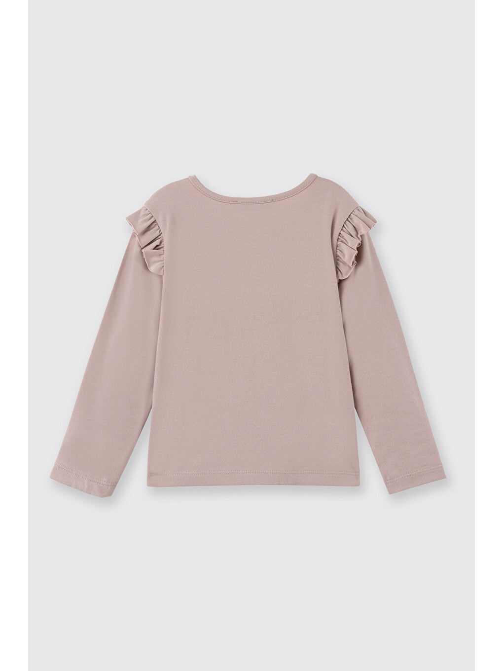 Pembe Kız Bebek Uzun Kollu Pudra Tişört-2