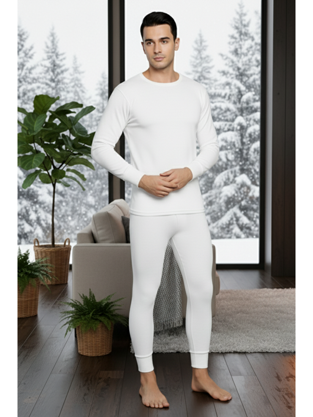 Heavy Unisex Termal İçlik Beyaz-1