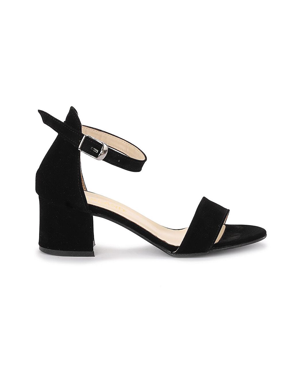 Bsm 62-5 Süet Siyah 5 Cm Topuklu Kadın Sandalet Ayakkabı-3