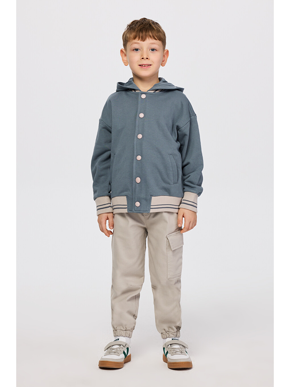 Erkek Çocuk Kapüşonlu Petrol Sweatshirt