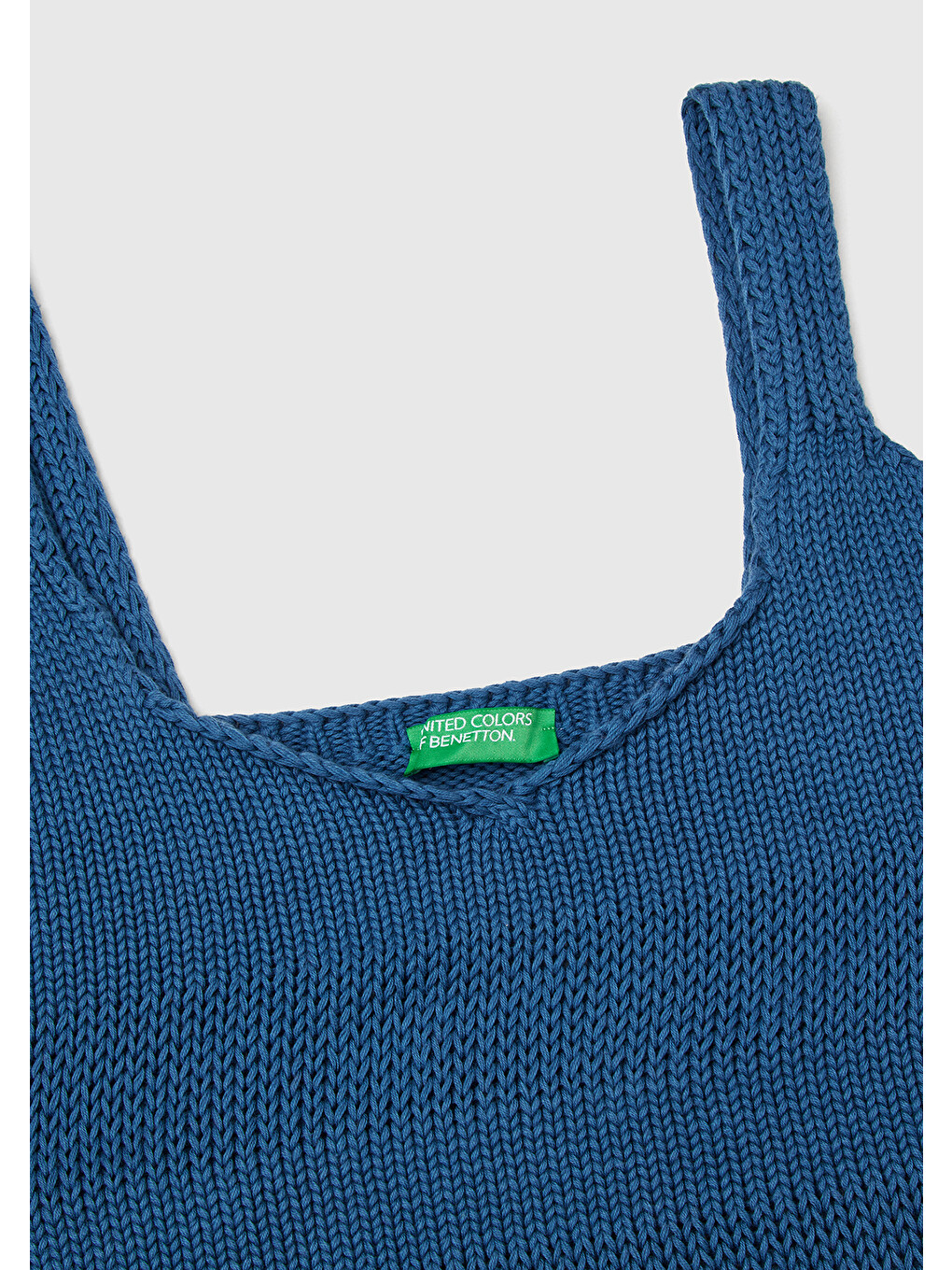 Mavi Kadın Denim %100 Pamuk Şerit Efektli Örme Relax Fit V Yaka Triko Atlet-2