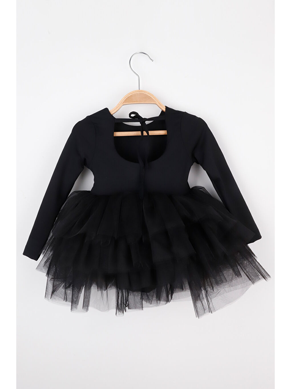 Siyah Tütü Etekli Kız Çocuk Balerin Elbise - Miranda-5