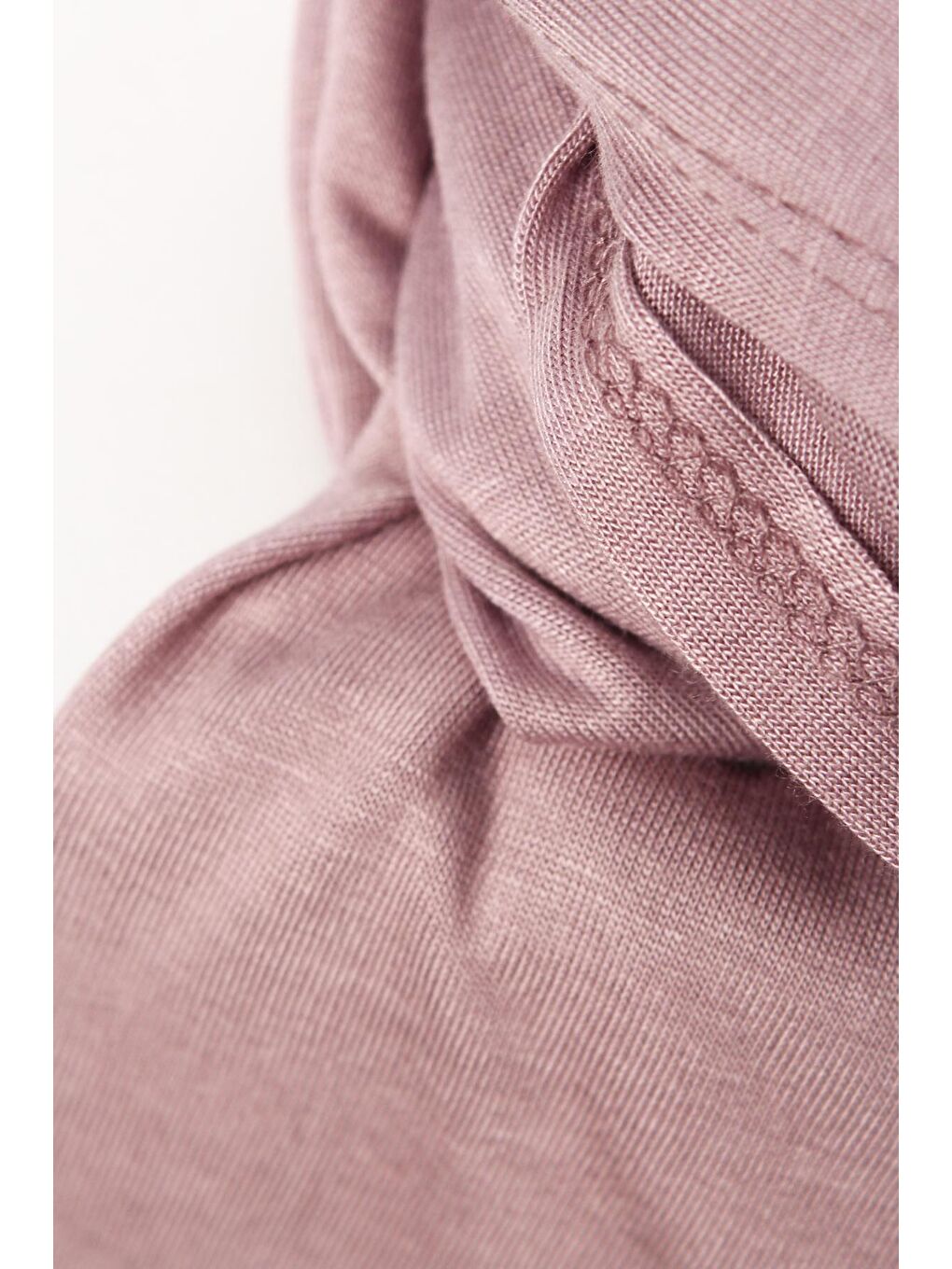 Pembe Gül Kurusu Pamuk Viskon Karışımlı Penye Şal-3