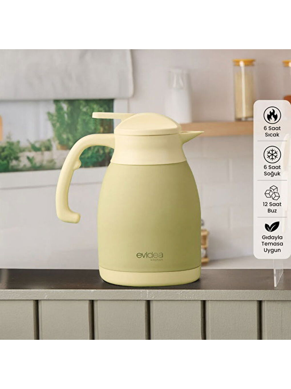 Kitchen Çay Termosu - Bej - 1,5 lt