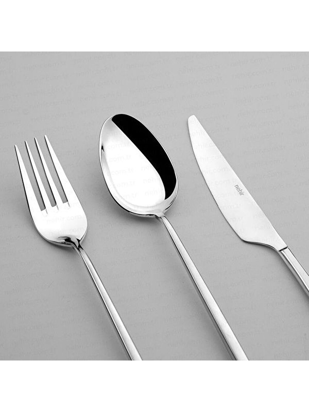 Gloria Sade 36 Parça Çatal Kaşık Bıçak Seti - Gri-8