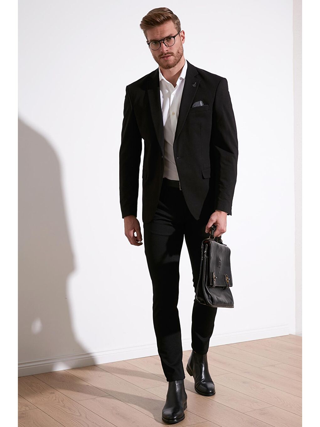 Siyah Slim Fit 6 Drop Tek Yırtmaçlı Blazer Ceket 2163115 B