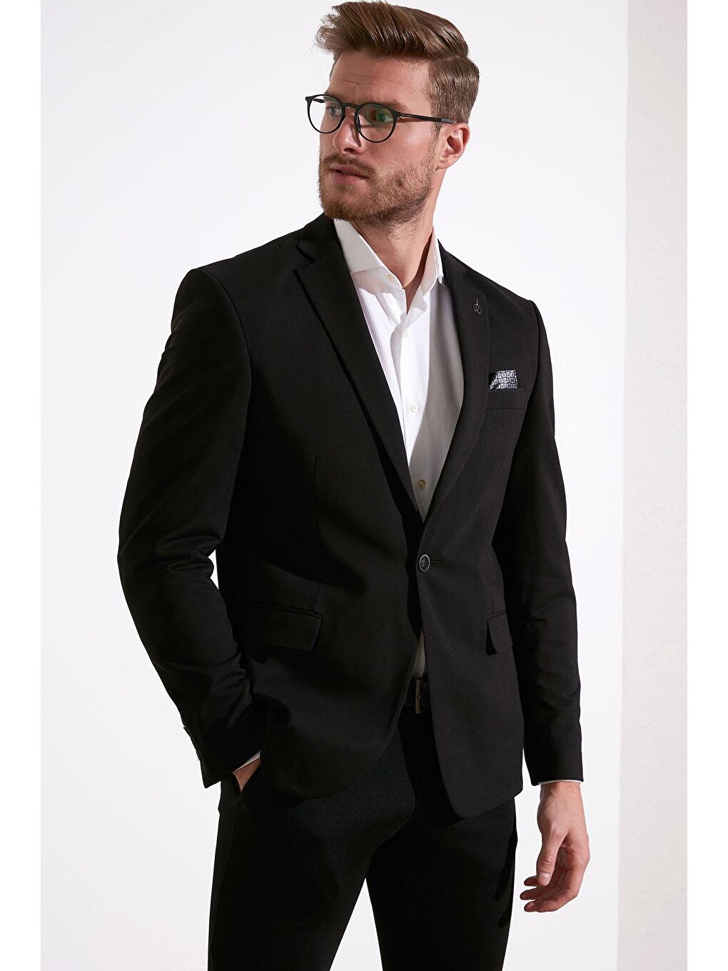 Siyah Slim Fit 6 Drop Tek Yırtmaçlı Blazer Ceket 2163115 B-2