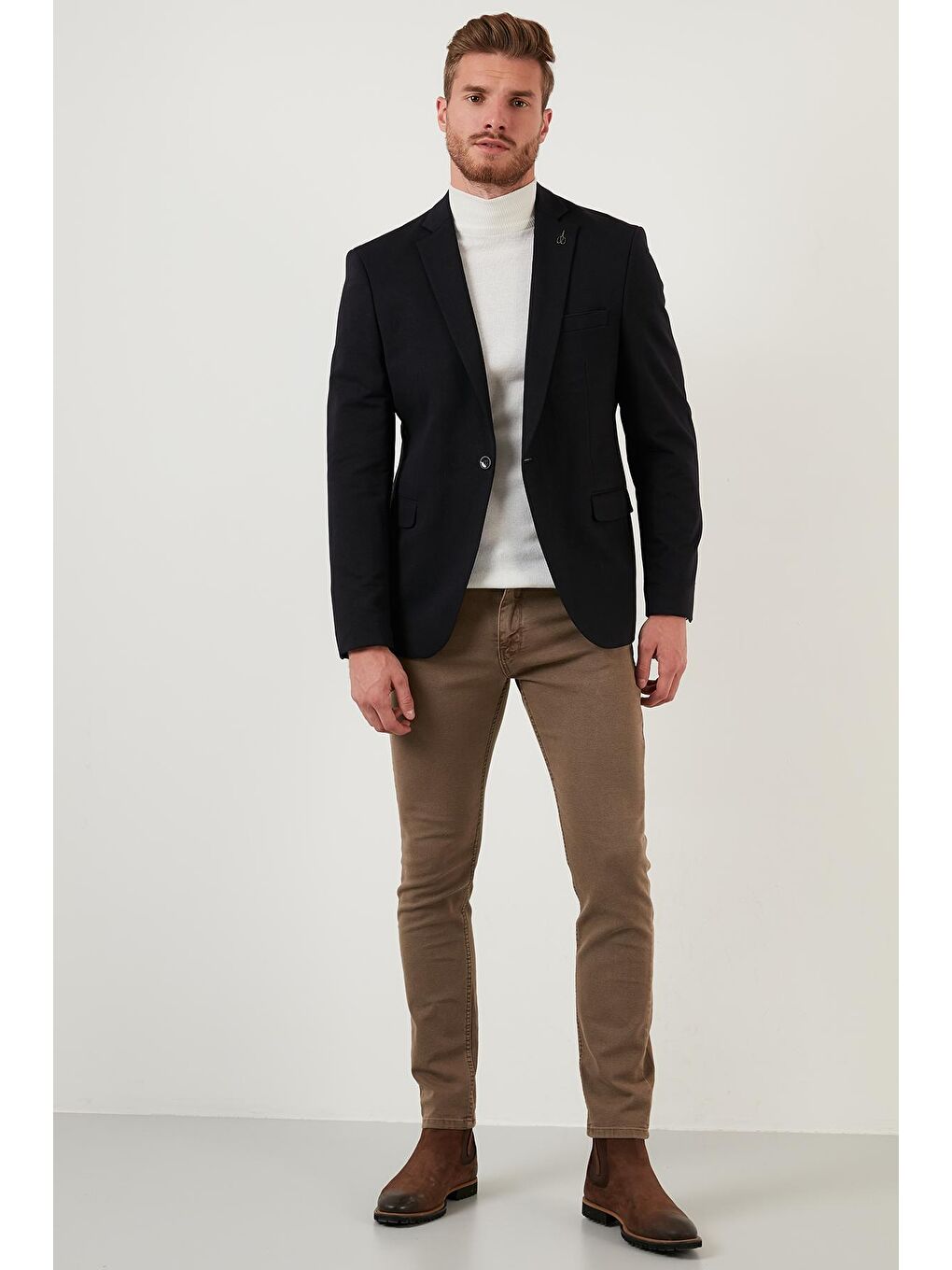 Buratti Lacivert Slim Fit 6 Drop Tek Yırtmaçlı Blazer Ceket 2163115 B - 3