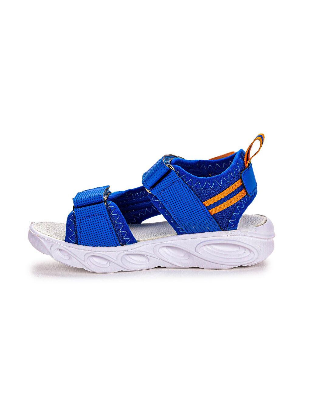 Mavi 101 Işıklı Kız/Erkek Çocuk Cırtlı Sandalet Ayakkabı-1