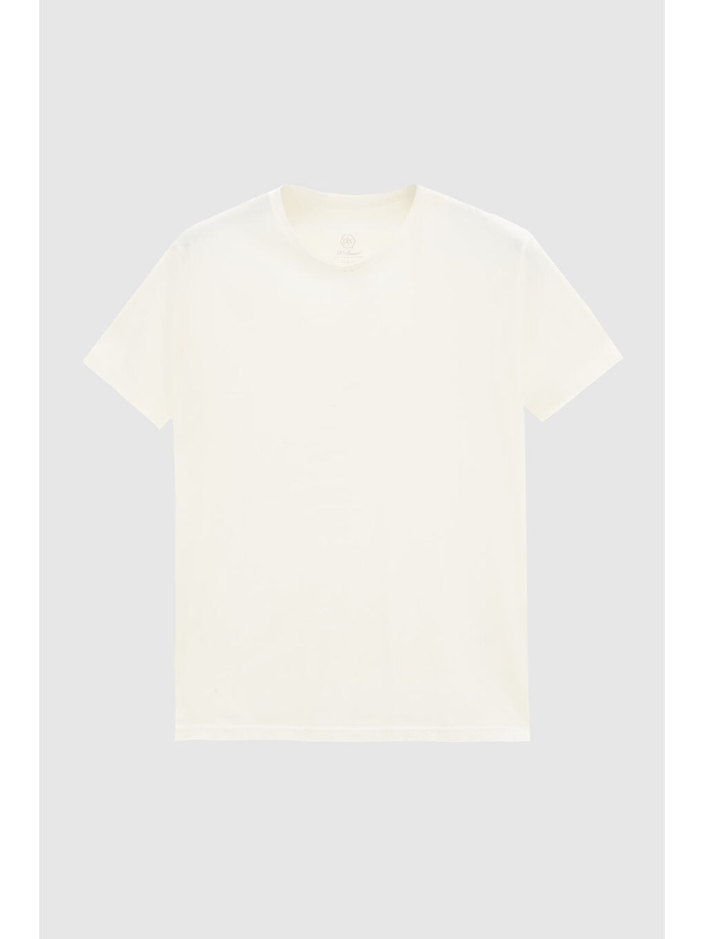 Slim Fit Beyaz Bisiklet Yaka %100 Pamuklu Nefes Alabilen Tişört-4