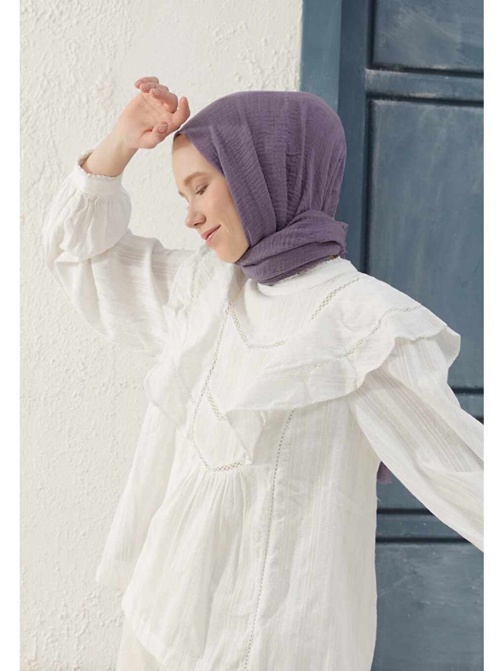 Lila Bürümcük Şal Lavanta