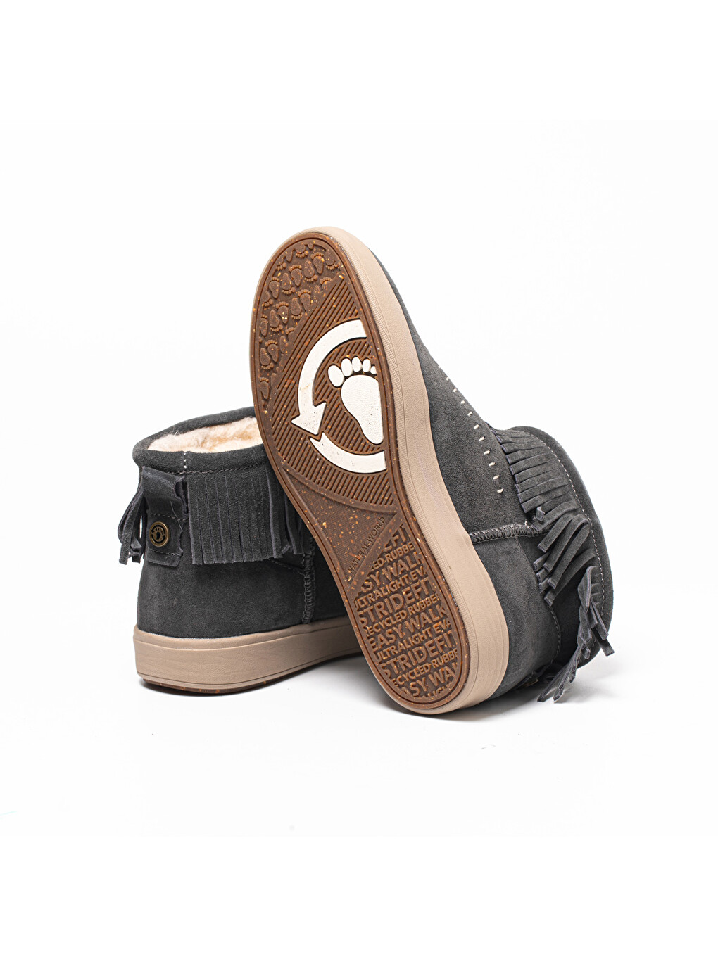 Gri Kadın Bot 8462 FLECOS NL MERINO-4