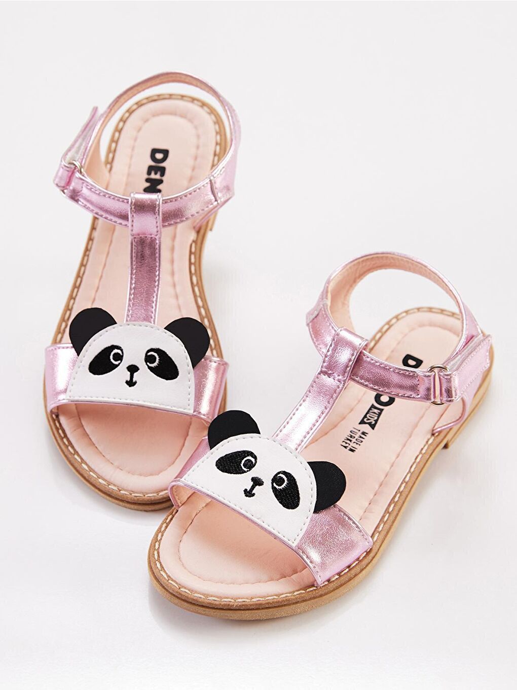 Denokids Pembe Panda Kız Çocuk Sandalet