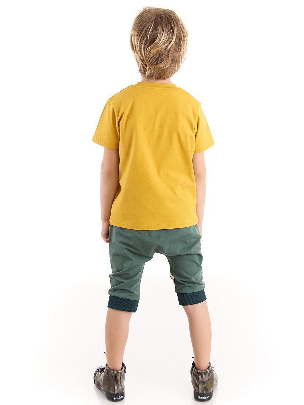 Karışık Monster Truck Erkek Çocuk Tişört Kapri Takım-1