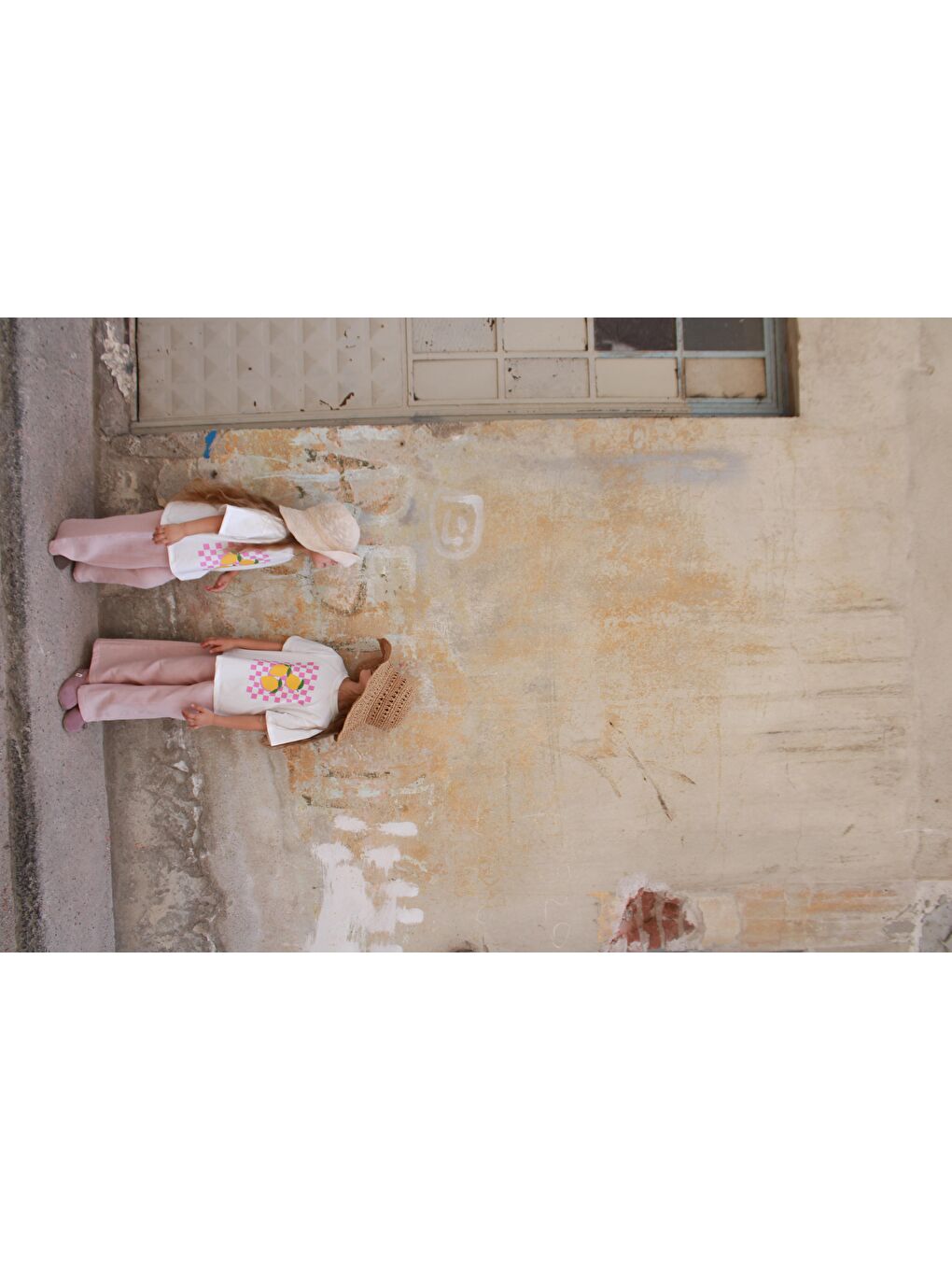 Bej Limon Baskılı T-shirt Müslin Pantolon Takım-6