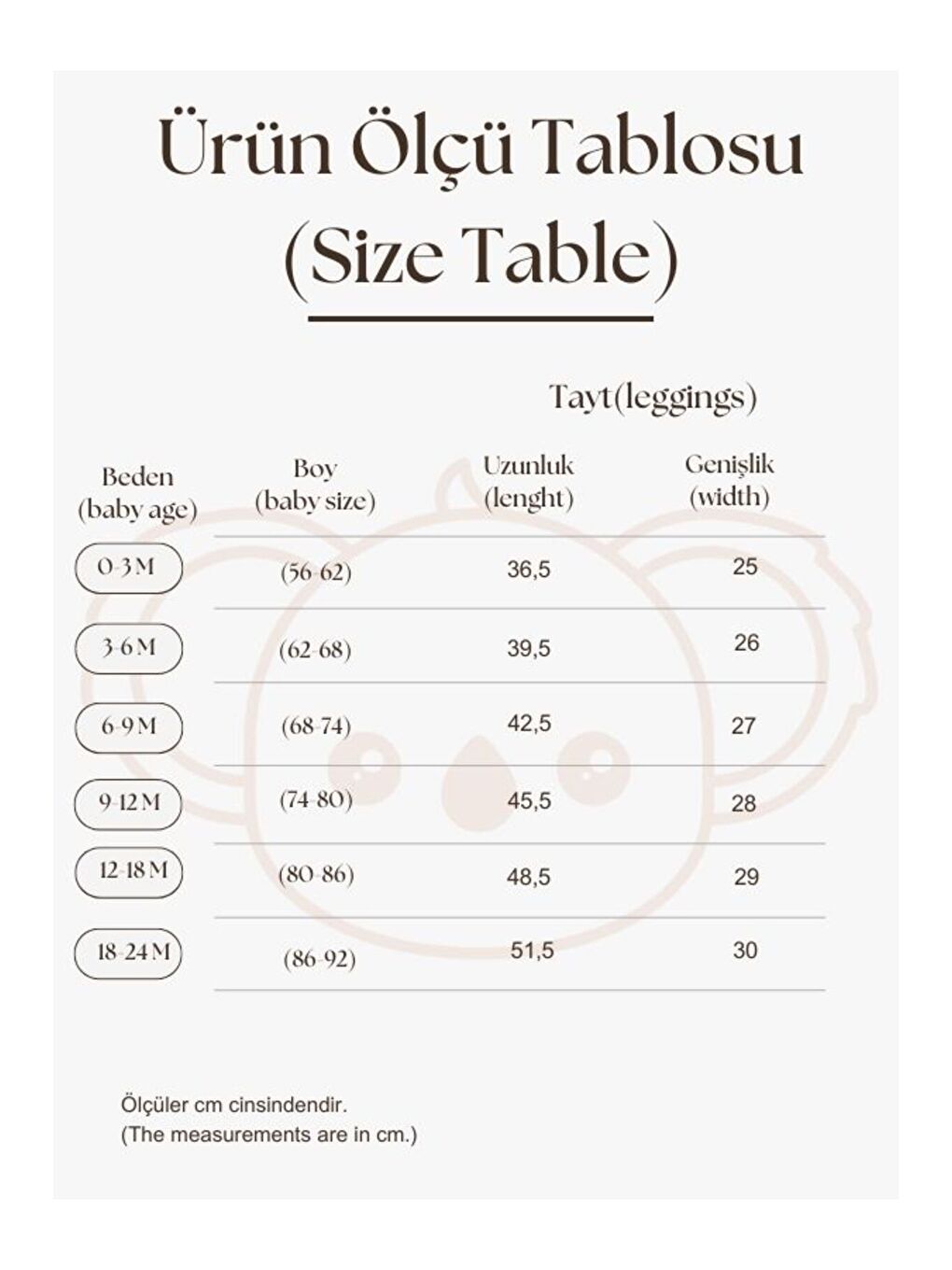 Kahverengi 3Lü Bebek Kaşkorse Tayt Model 4-3