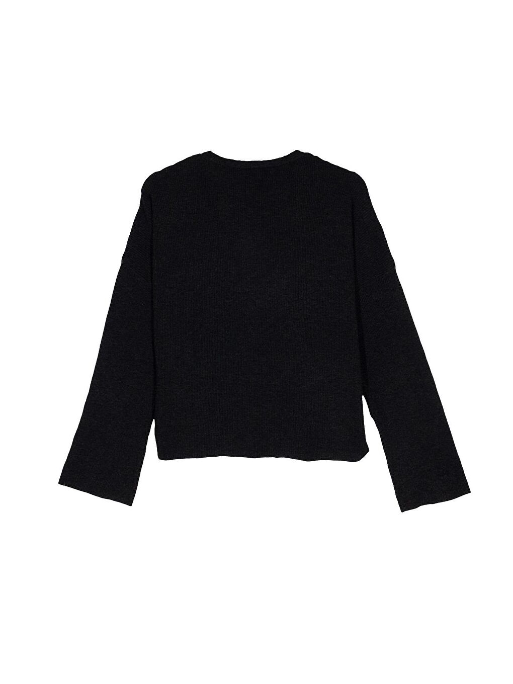 Antrasit Önden Bağcıklı Triko Hırka-7