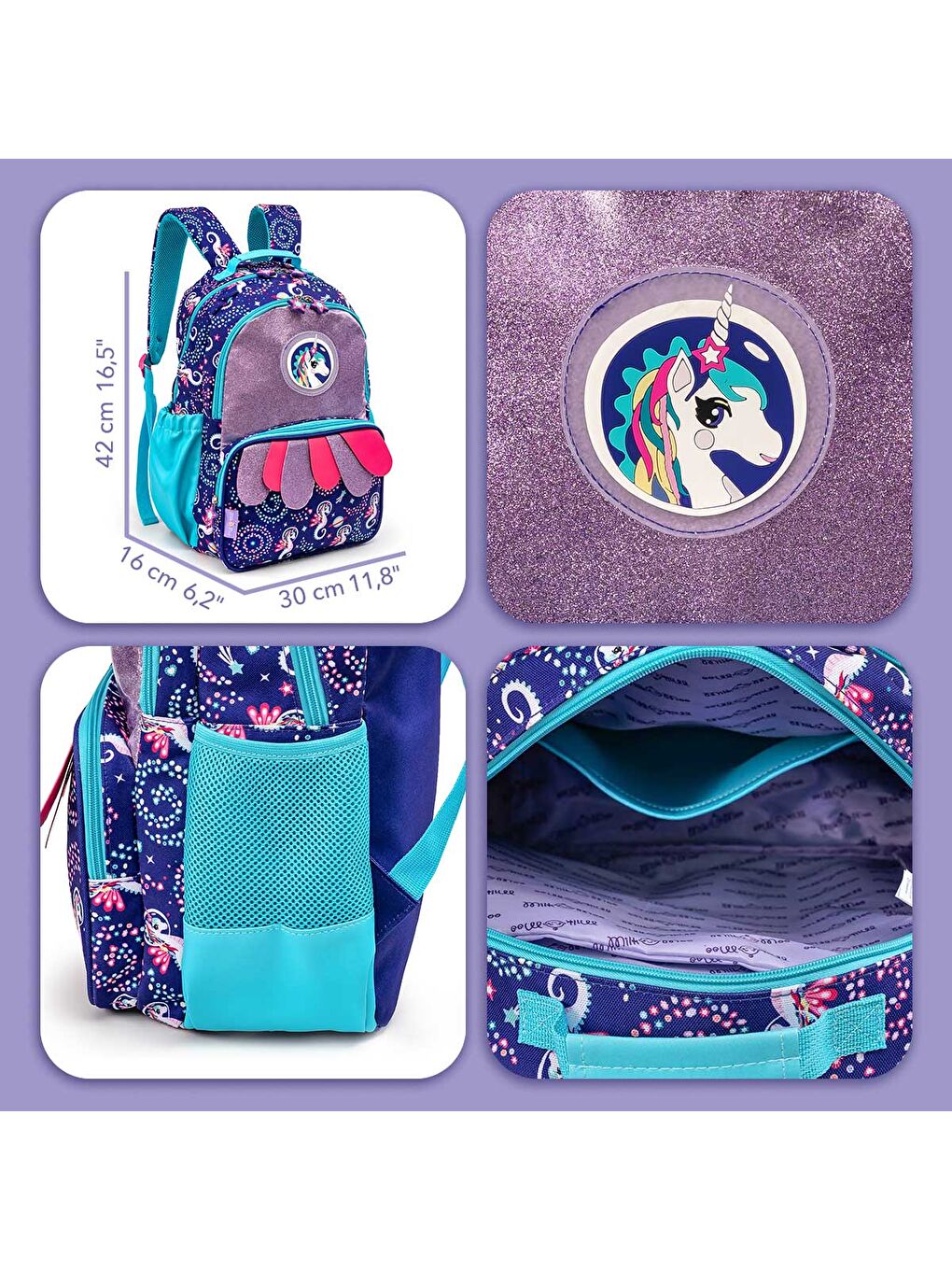 Mor Ayris Çocuk Sırt Çantası-5