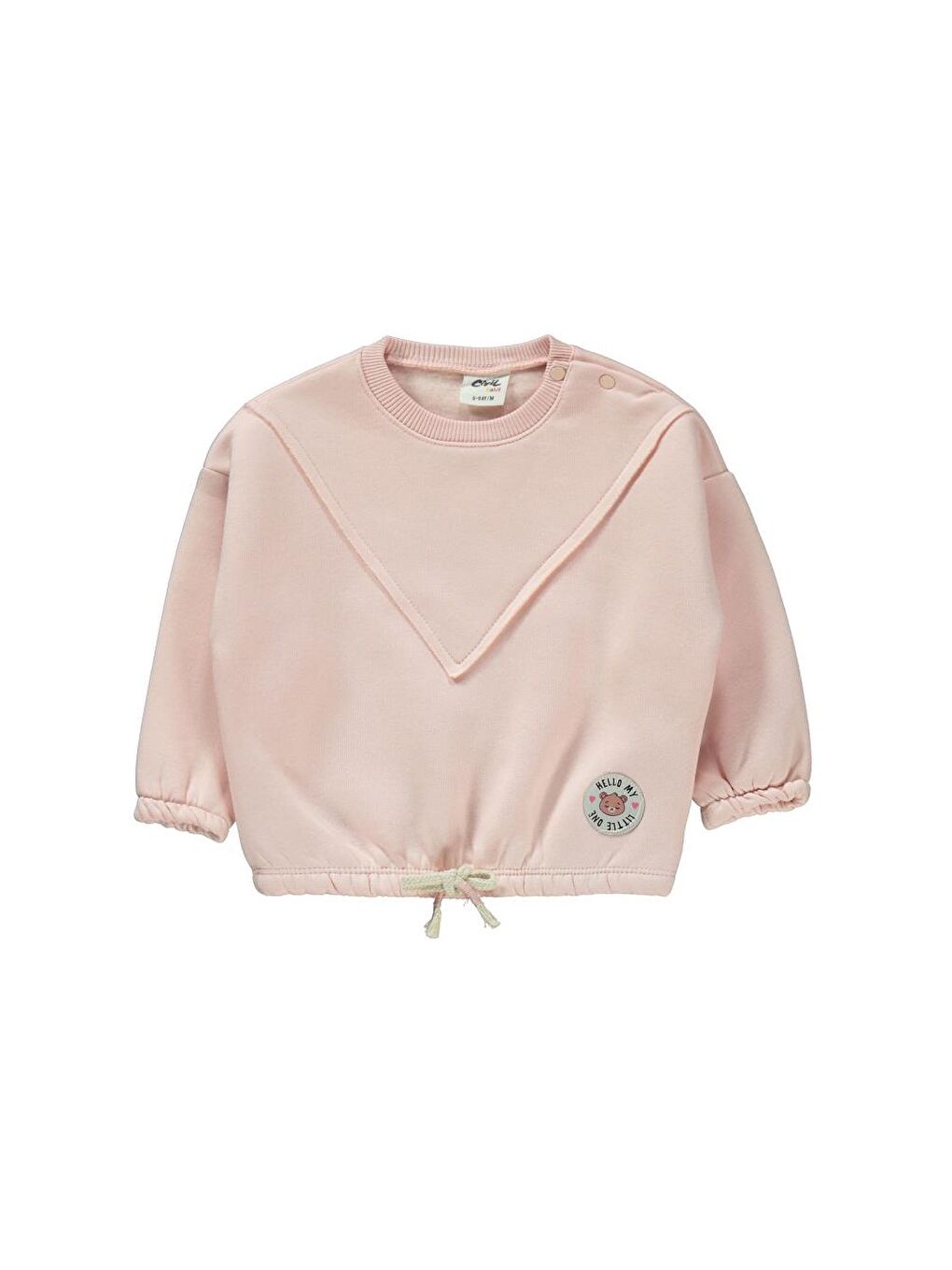 Pembe Baby Hello My Little One Etiketli 6-18 Ay Takım - Pudra 6-9 Ay-2