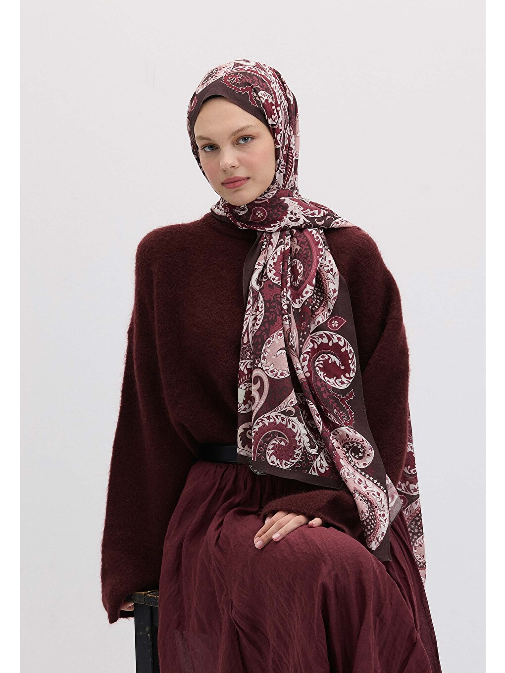 Asenath Desen Şal Fuşya-3