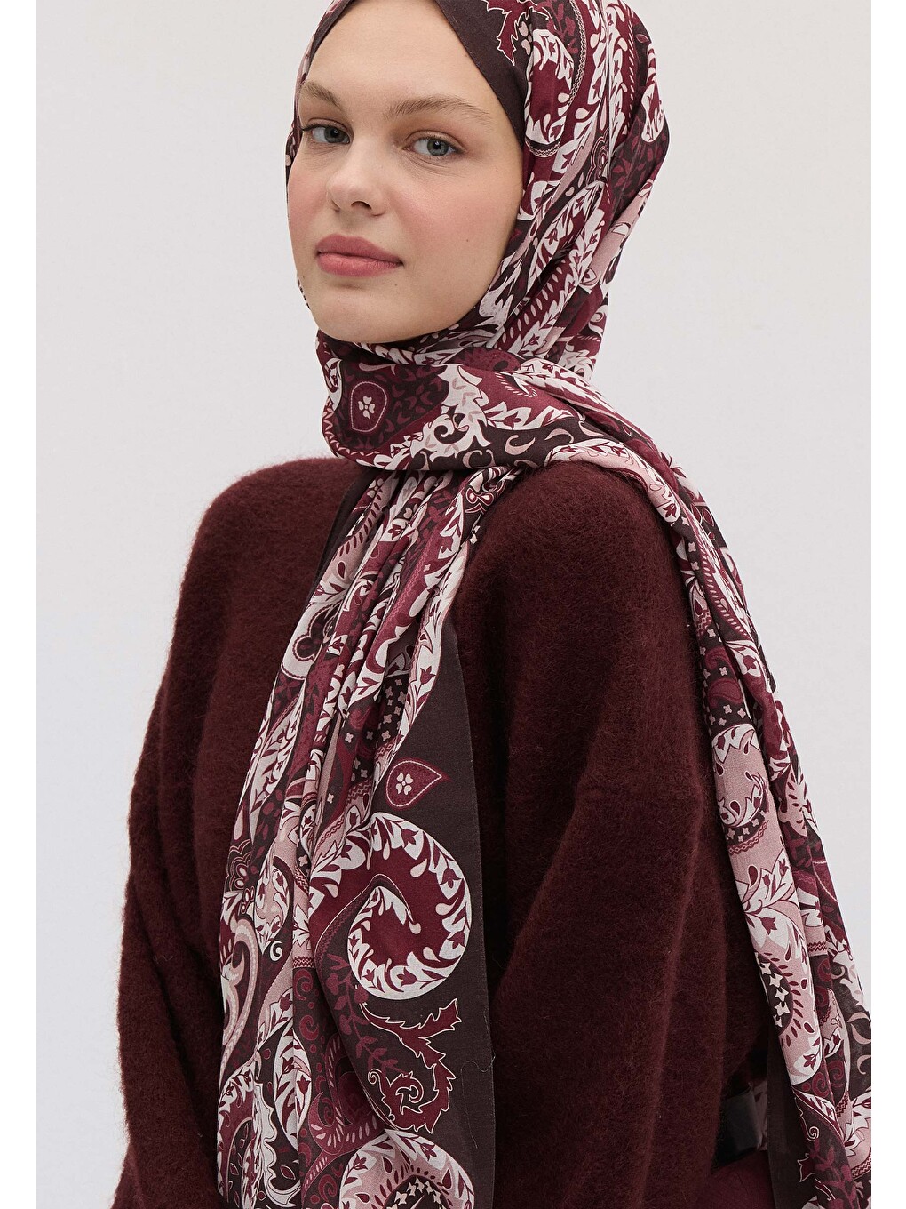 Asenath Desen Şal Fuşya-4