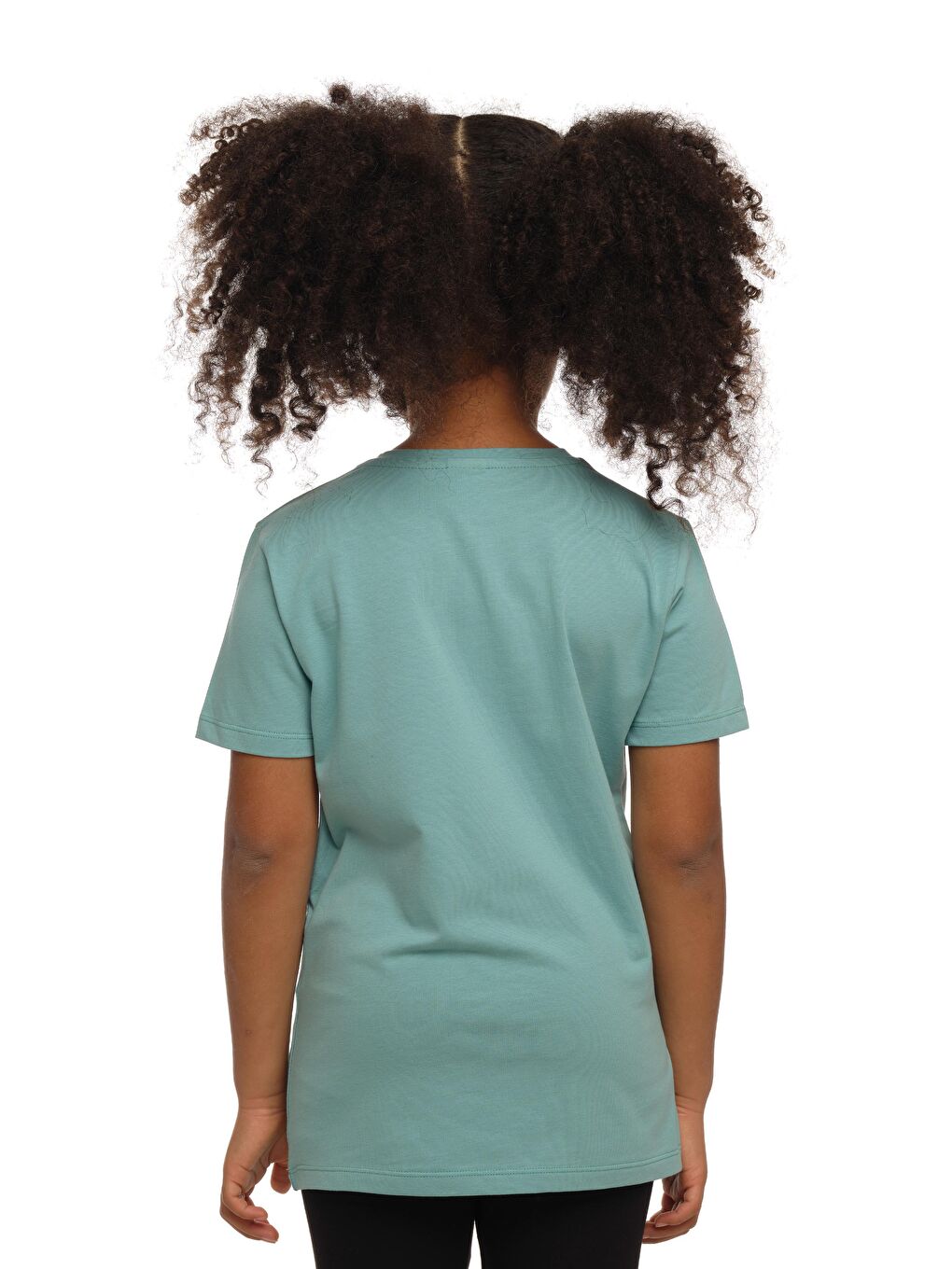 Çağla Yeşil Unısex Sıfır Yaka Kısa Kollu Tişört-2