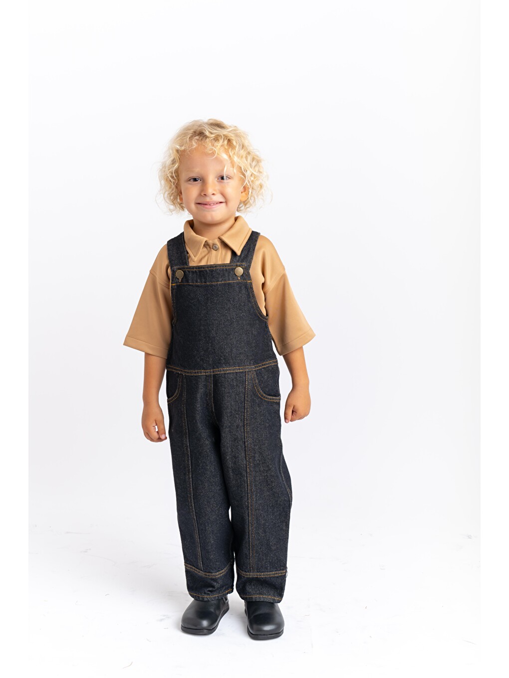 Siyah Çocuk Jean Salopet