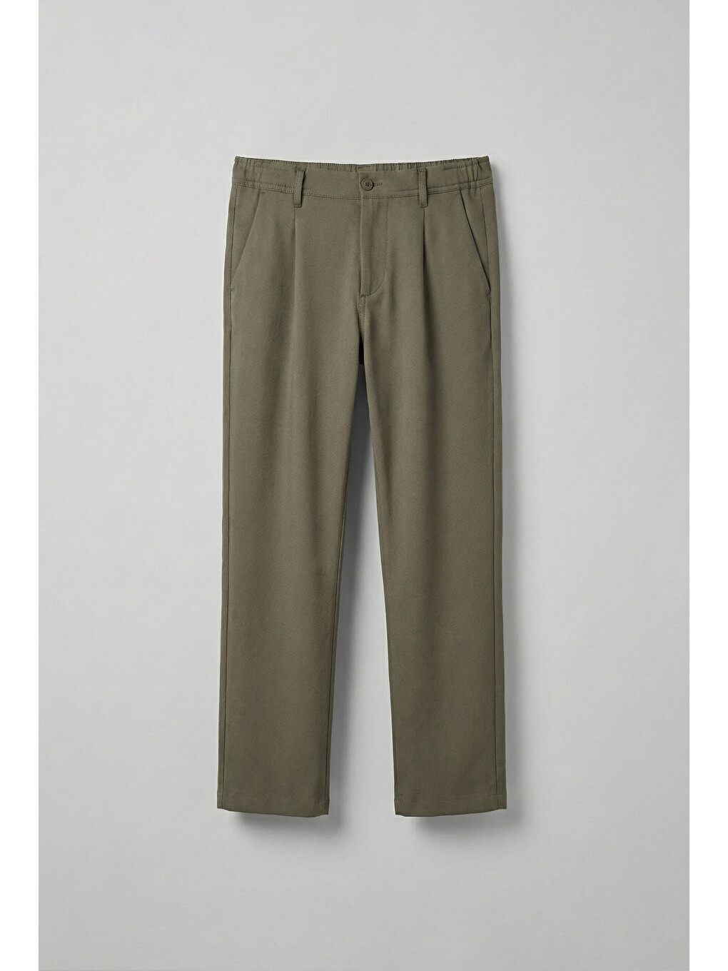 Baggy Fit Beli Lastikli Rahat Erkek Pantolon Haki