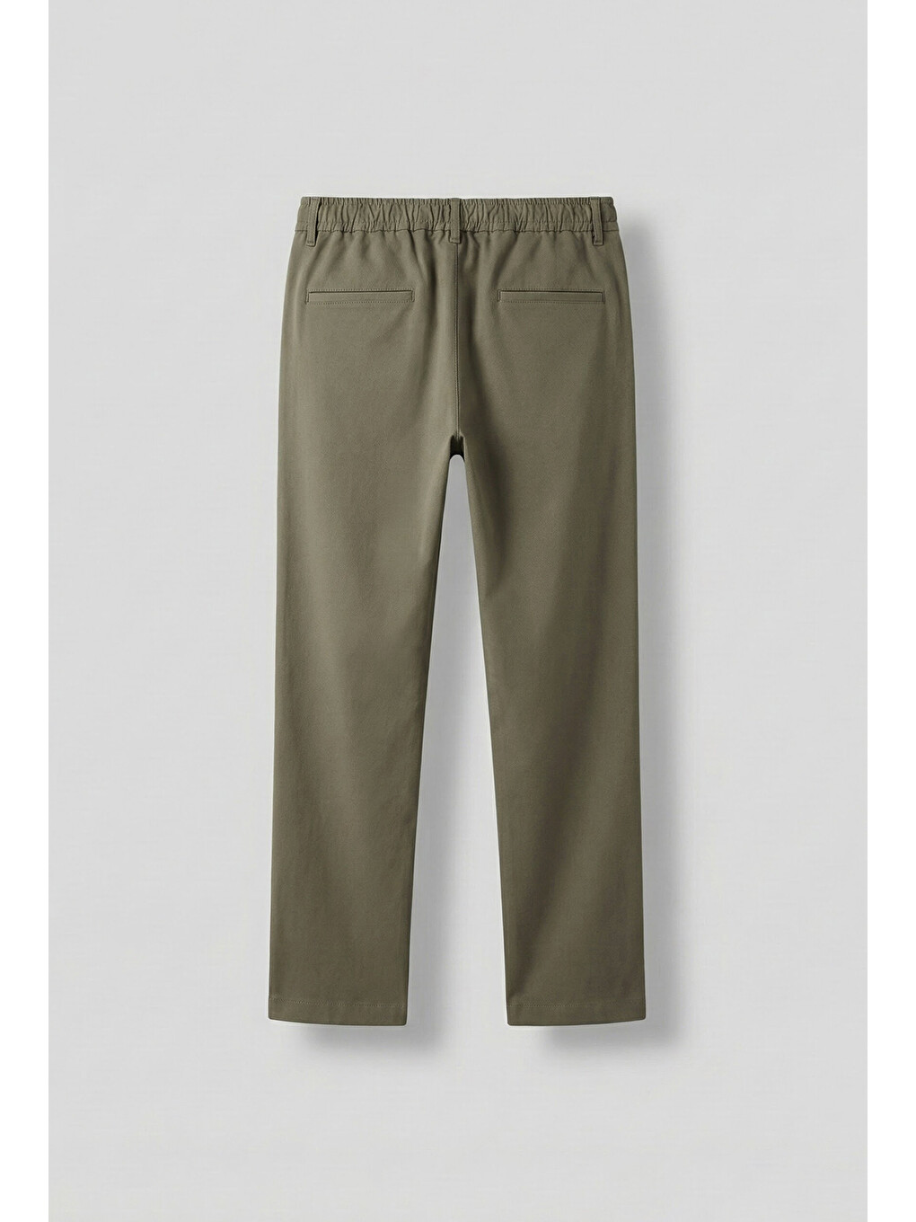 Baggy Fit Beli Lastikli Rahat Erkek Pantolon Haki-1