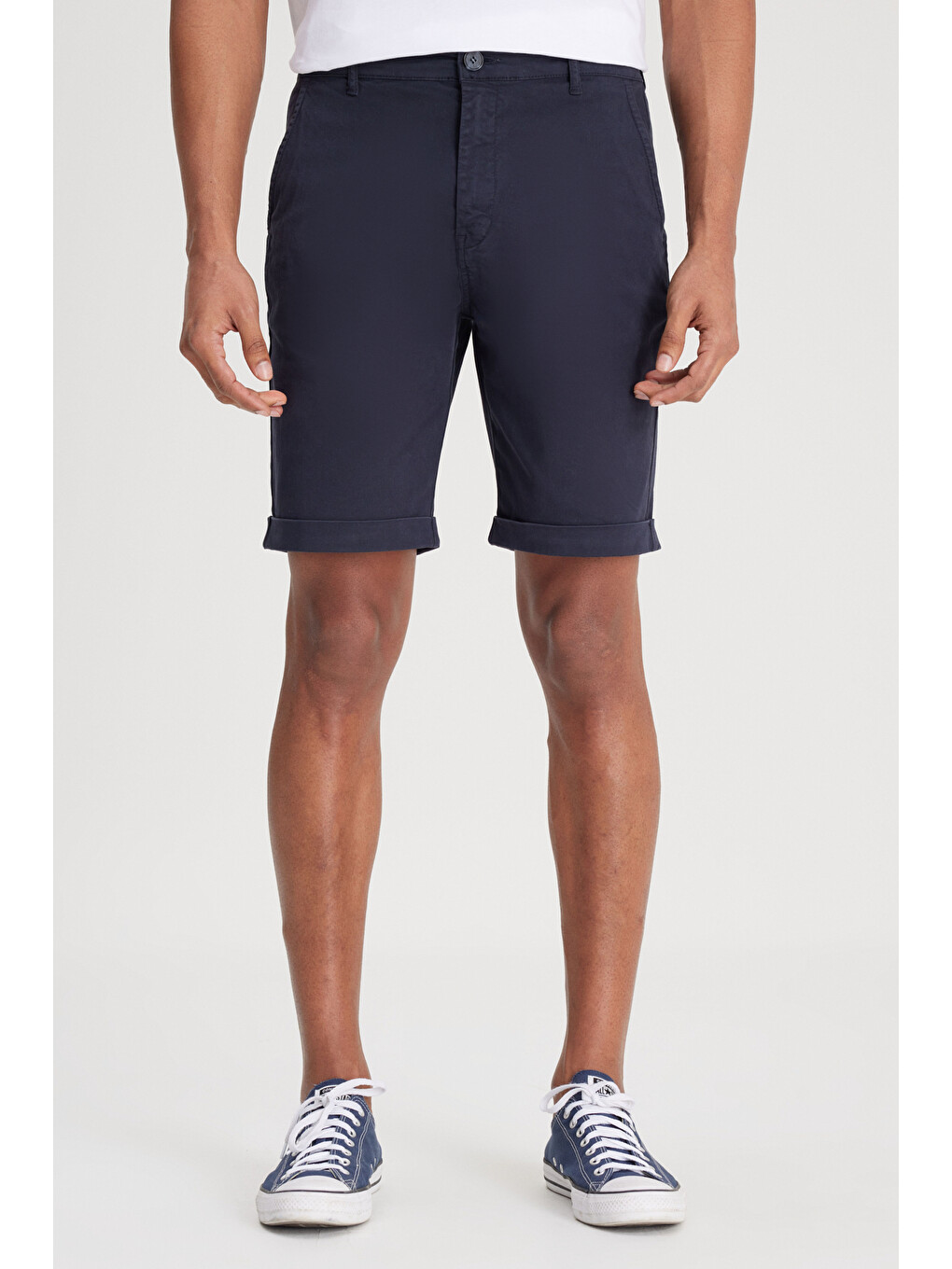 Regular Fit Normal Bel Lacivert Şort-3