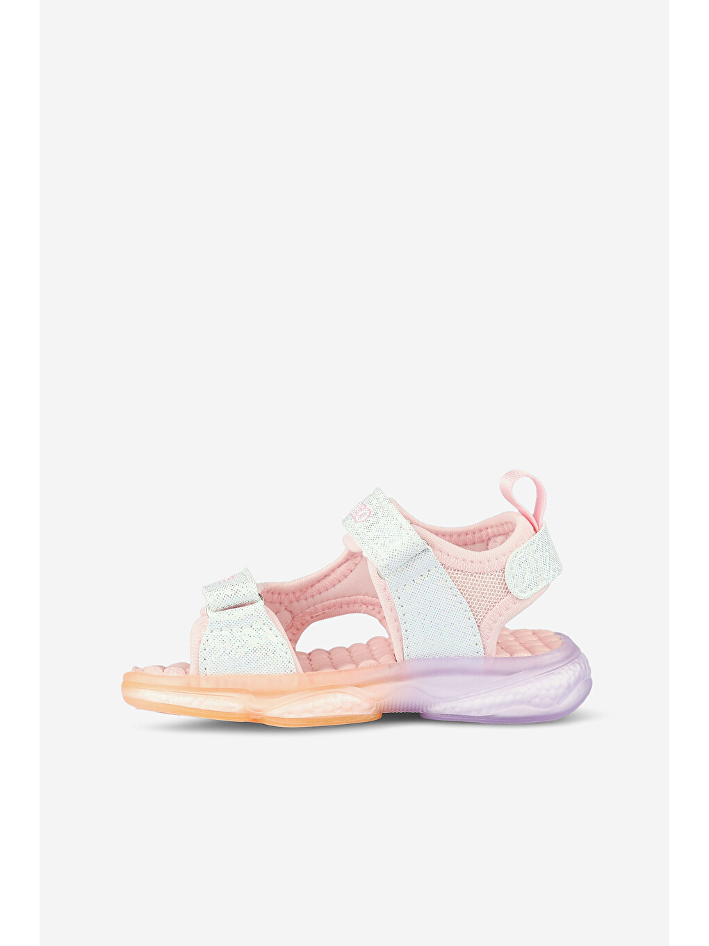 Pembe Can Işıklı Kız Okul Öncesi Pudra Sandalet-1