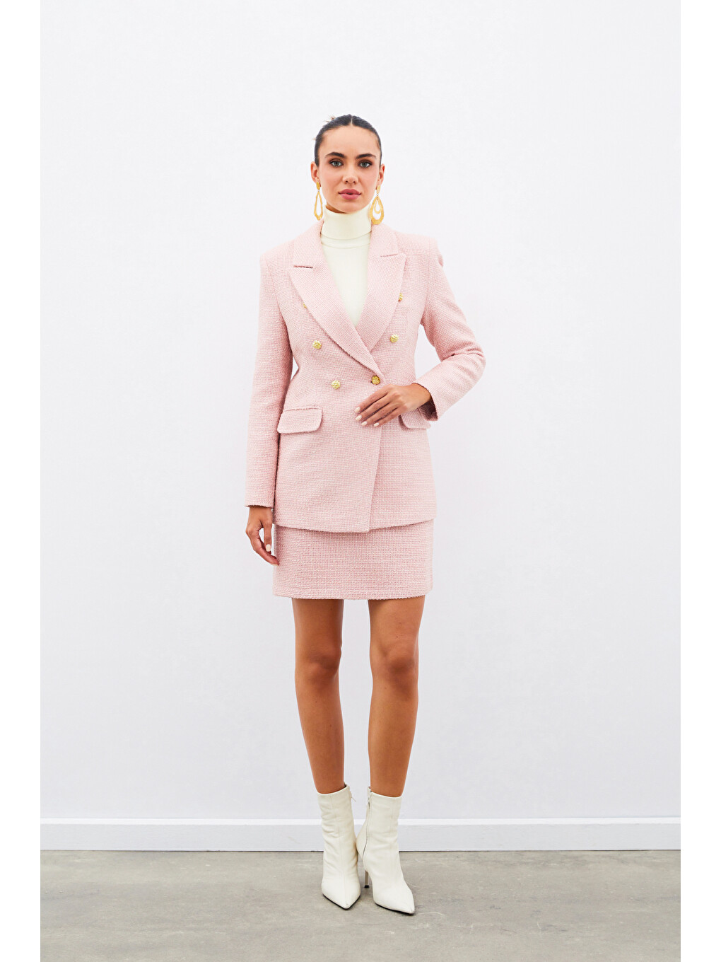 Mini Boy Tüvit Etek - Pembe-2