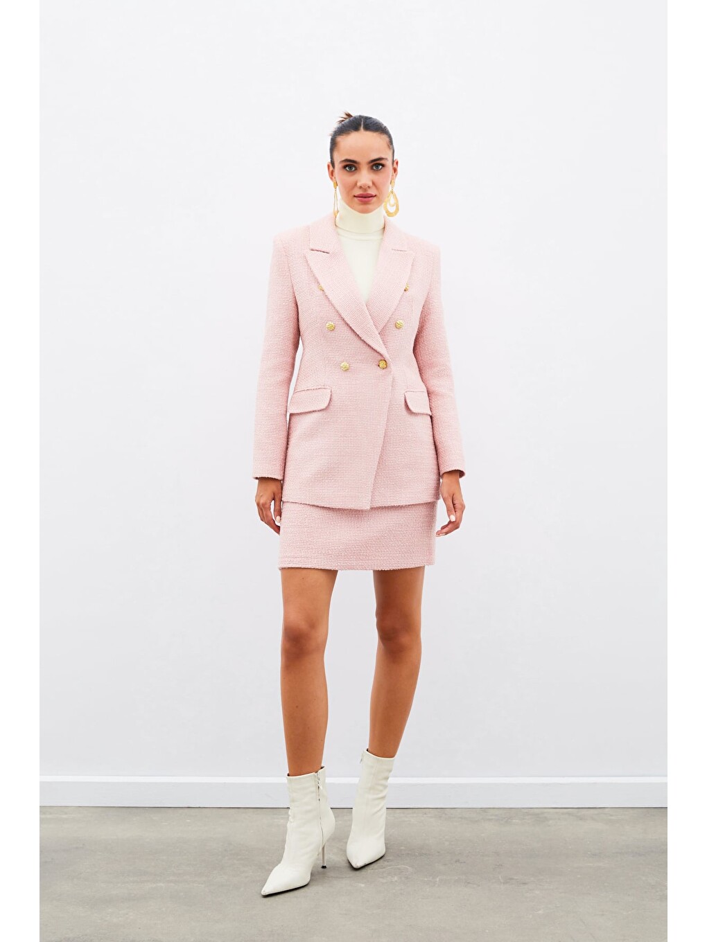 Mini Boy Tüvit Etek - Pembe-3