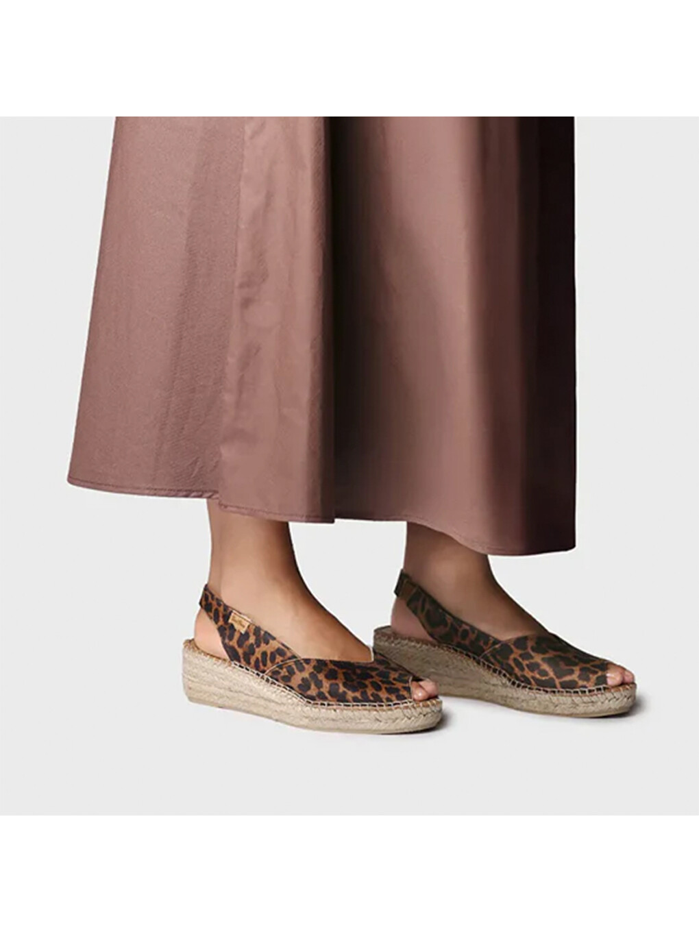Karışık Kadın Leopar Desenli Sandalet-3